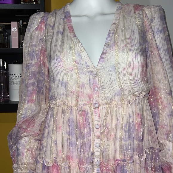 Rococo Sand Etre Metallic Maxi Dress NWT - Picture 4 of 6